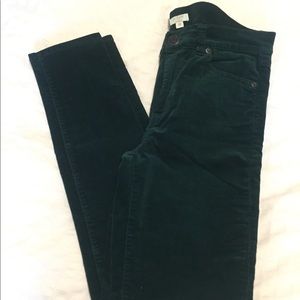 J. Crew Velvet Skinny Pants